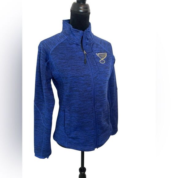 NHL ST.LOUIS BLUES HOCKEY MENS FLEECE LINED FULL ZIP WINTER JACKET WOMENS SIZE M - Picture 5 of 10